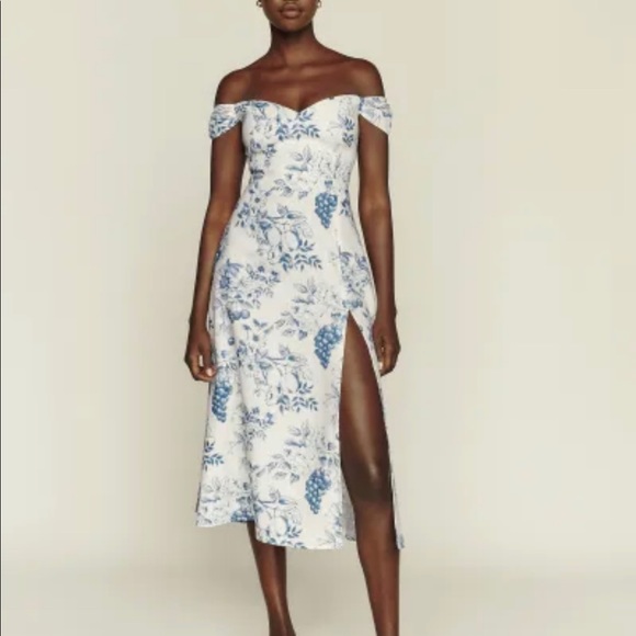 Reformation Bridgton Linen Dress in Corsica size 4 never worn with tag